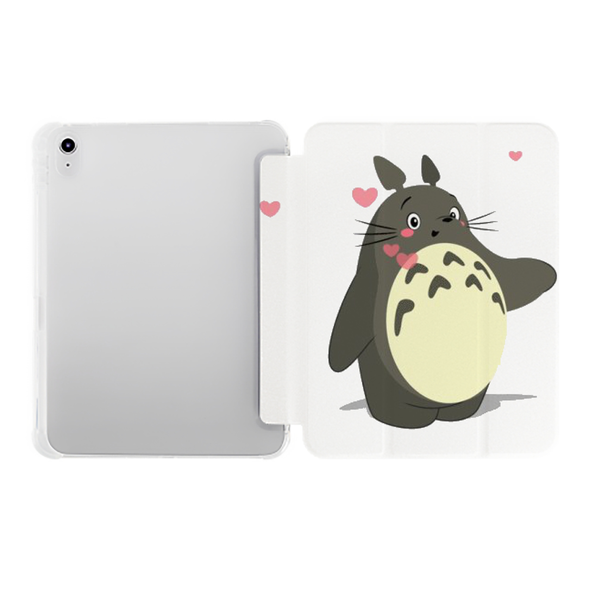 （画像用） となりのトトロ 草壁メイ 草壁サツキ My Neighbor Totoro Satsuki Kusakabe Mei Kusakabe IPad ケース ペン収納付き 三つ折りスタンド PUレザー×シリコン 対応機種9.5/10.5/10.9インチ
